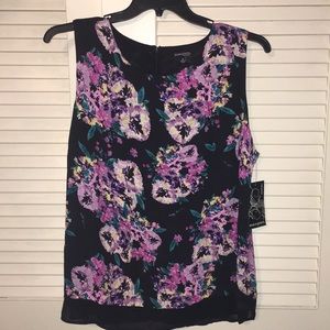 NWT Ava & Grace Flower Tank Top Blouse Size 1X
